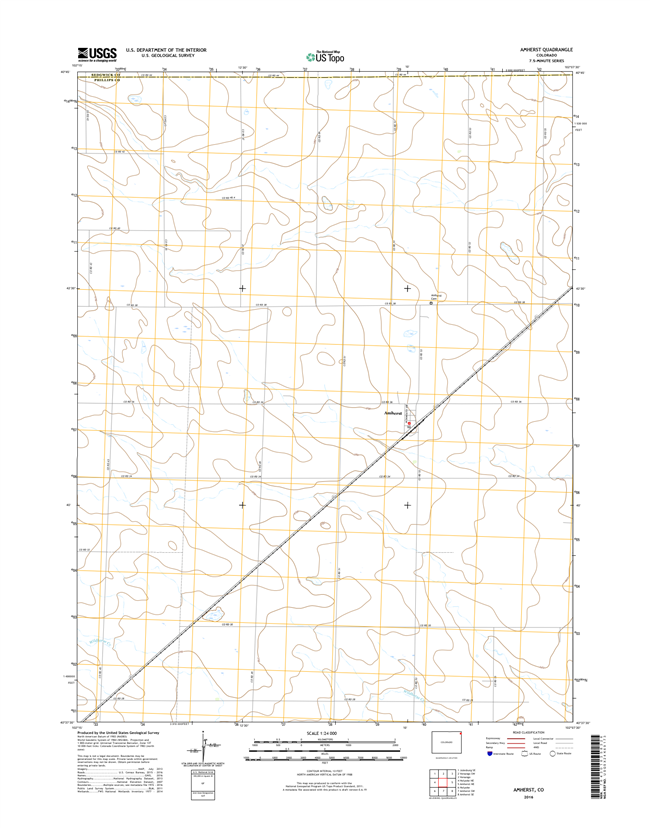 Amherst Colorado - 24k Topo Map