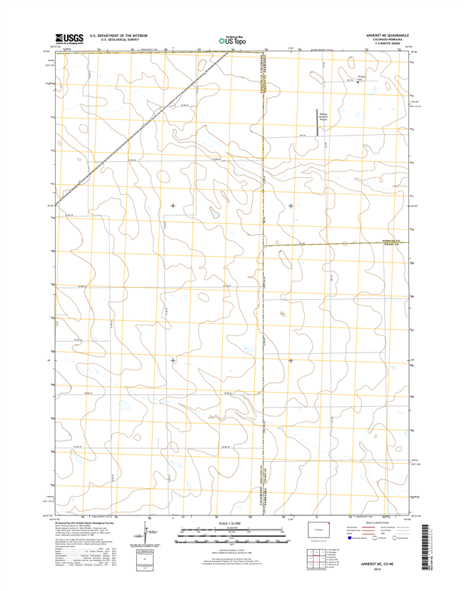 Amherst NE Colorado - Nebraska - 24k Topo Map