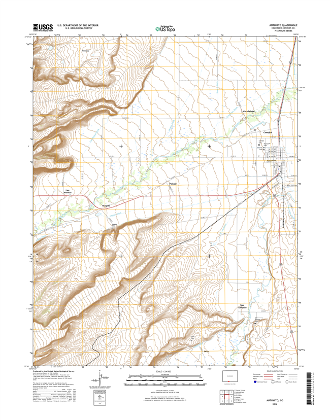 Antonito Colorado - 24k Topo Map