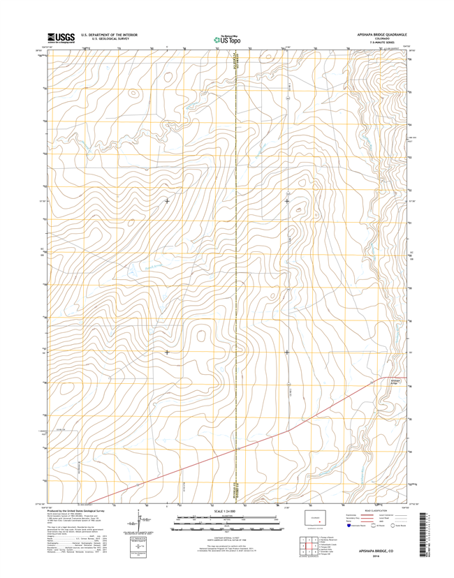 Apishapa Bridge Colorado - 24k Topo Map