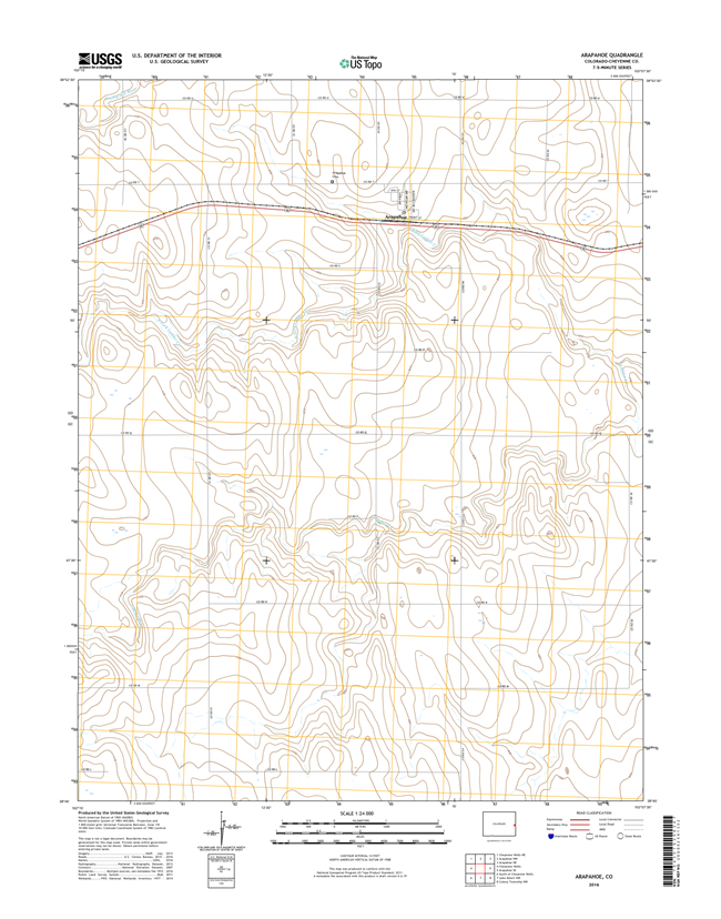 Arapahoe Colorado - 24k Topo Map