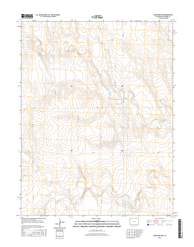 Arapahoe NW Colorado - 24k Topo Map