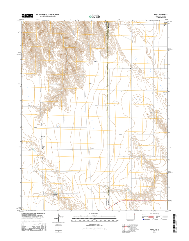 Armel Colorado - Kansas - 24k Topo Map