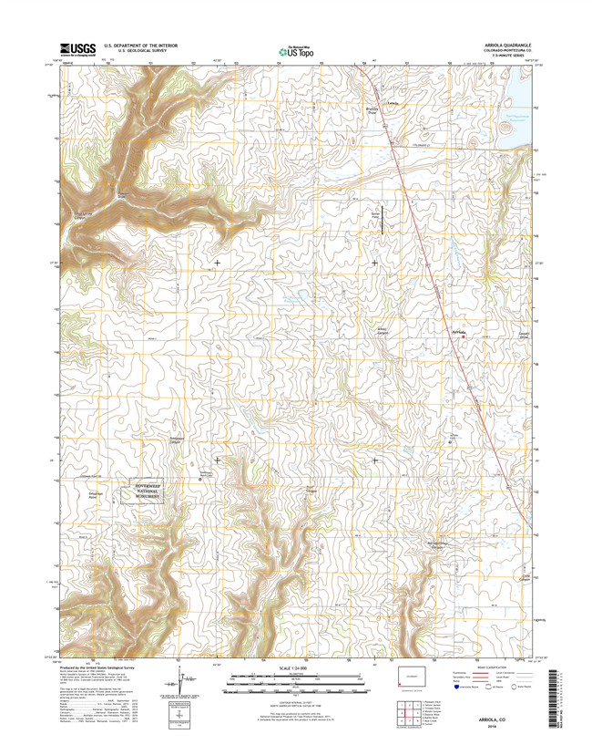 Arriola Colorado - 24k Topo Map