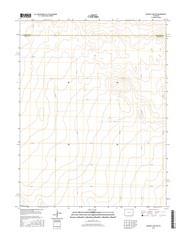 Arsenic Lake SW Colorado - 24k Topo Map