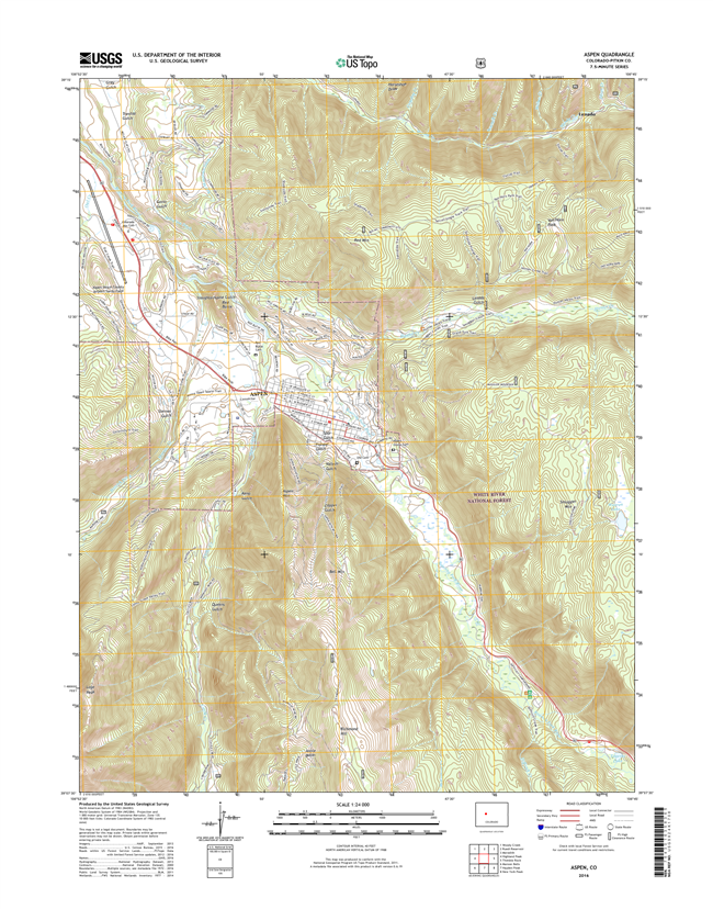 Aspen Colorado - 24k Topo Map
