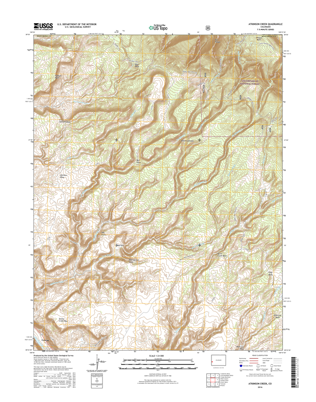 Atkinson Creek Colorado - 24k Topo Map