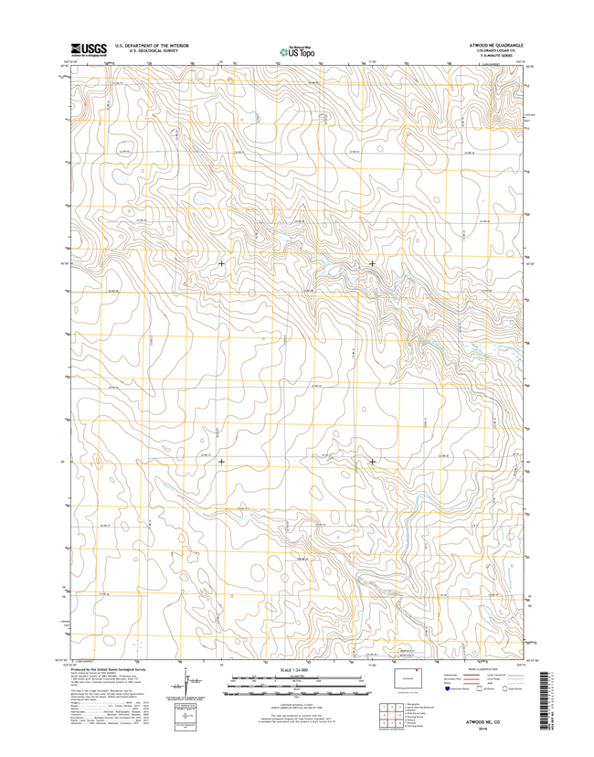 Atwood NE Colorado - 24k Topo Map