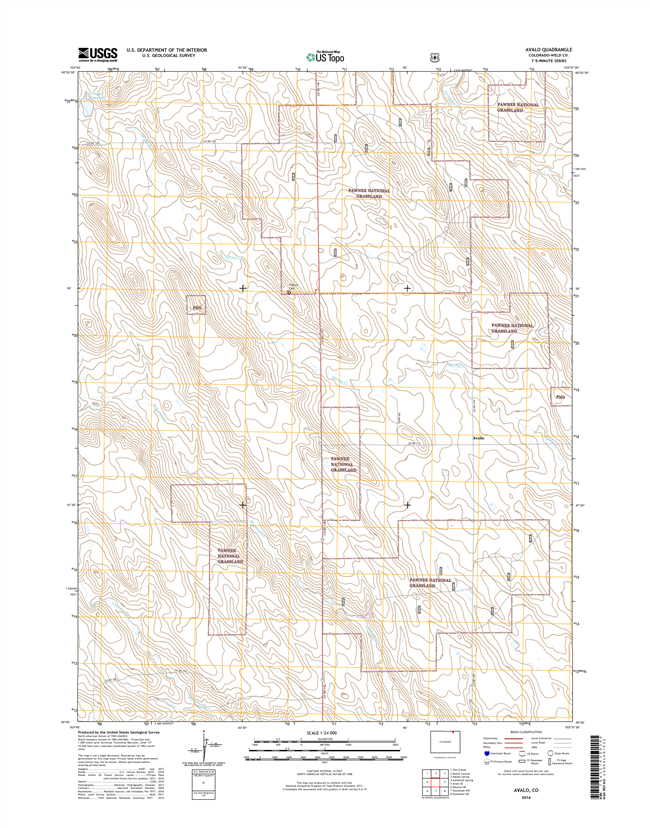 Avalo Colorado - 24k Topo Map