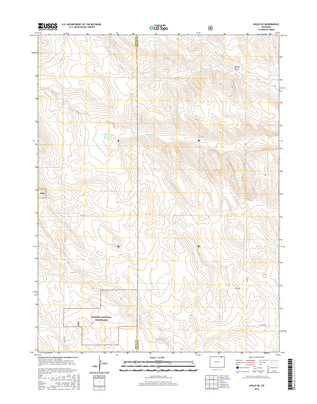 Avalo SE Colorado - 24k Topo Map