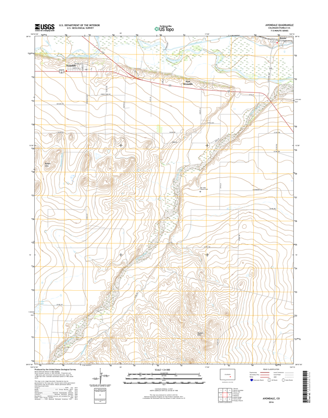 Avondale Colorado - 24k Topo Map