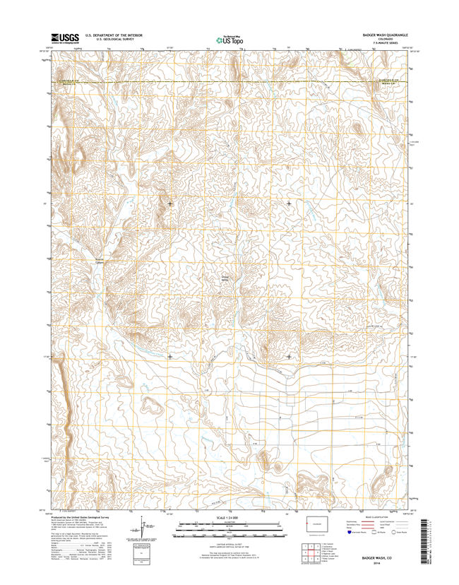 Badger Wash Colorado - 24k Topo Map