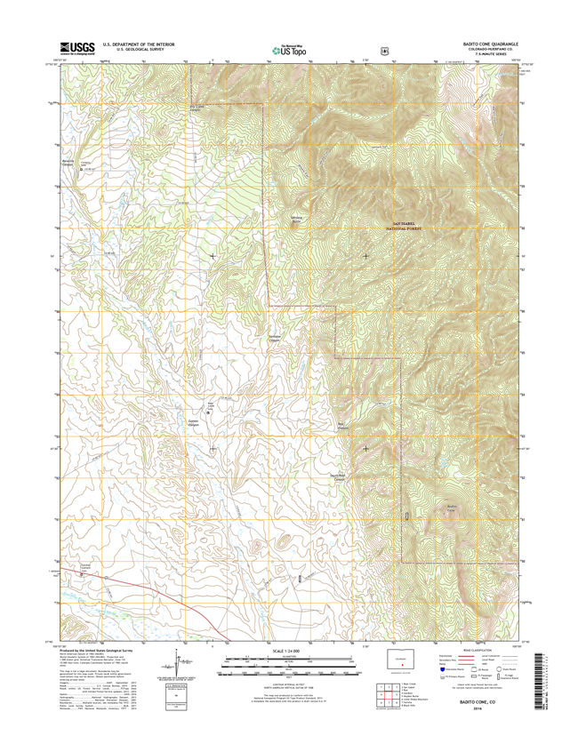 Badito Orchard Colorado - 24k Topo Map