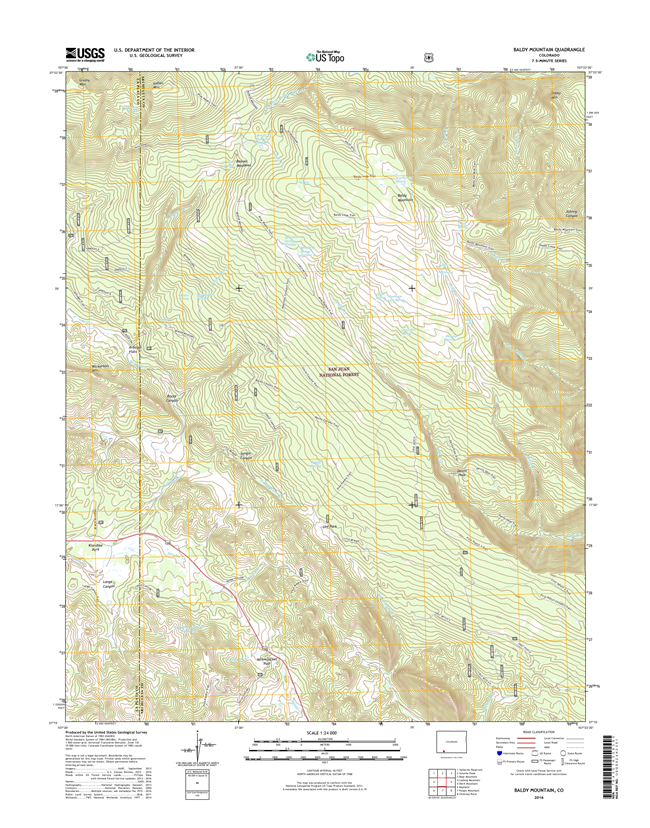 Baldy Mountain Colorado - 24k Topo Map