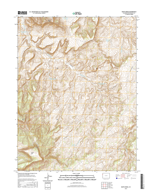 Banta Ridge Colorado - 24k Topo Map