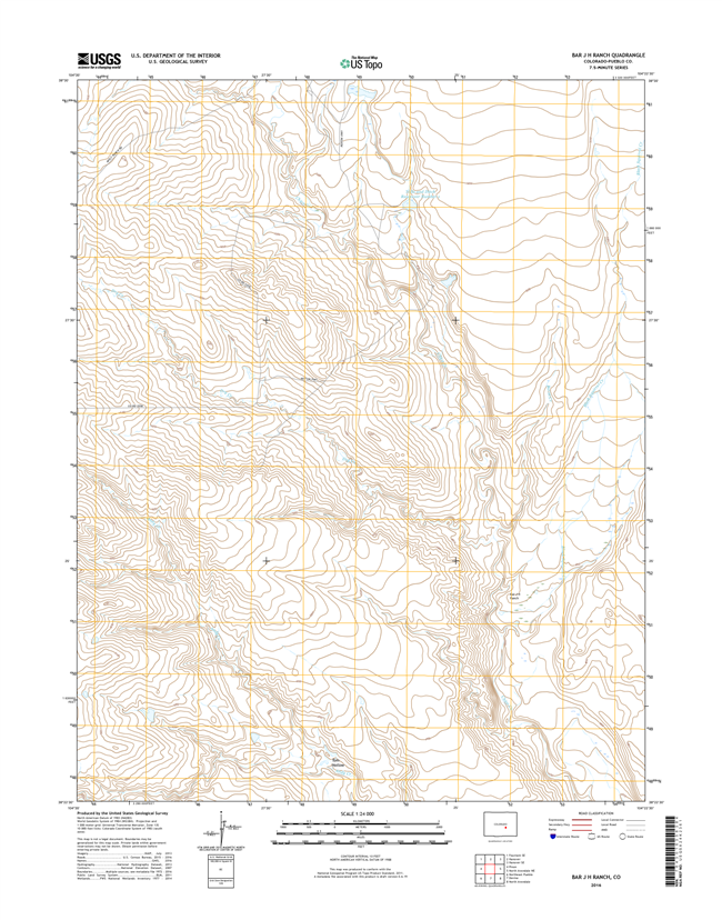 Bar J H Ranch Colorado - 24k Topo Map