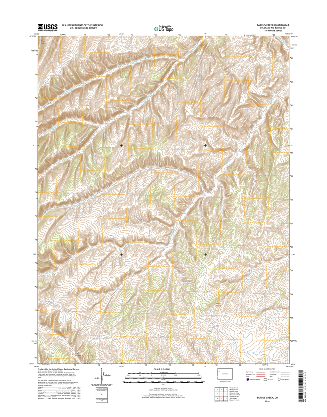 Barcus Creek Colorado - 24k Topo Map