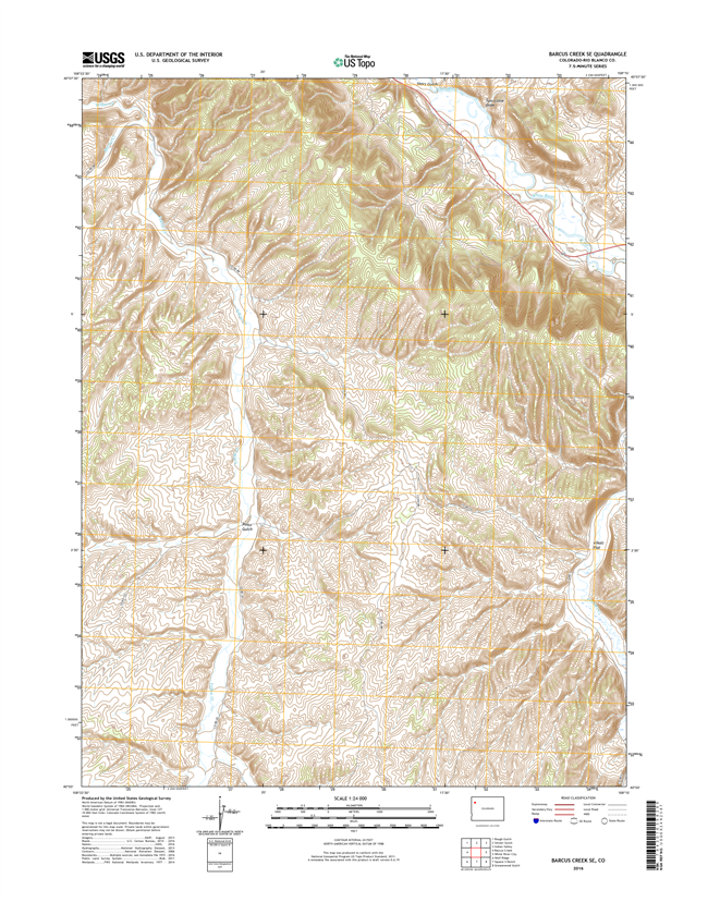 Barcus Creek SE Colorado - 24k Topo Map