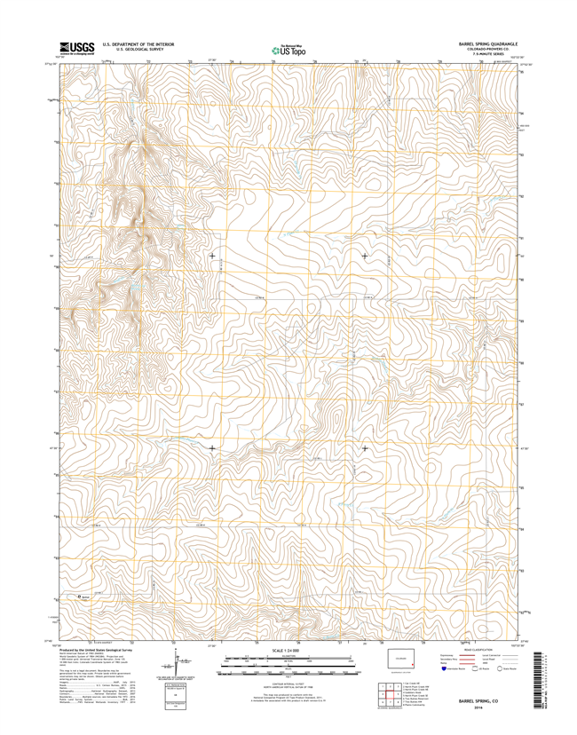 Barrel Spring Colorado - 24k Topo Map