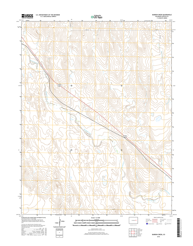 Barron Creek Colorado - 24k Topo Map