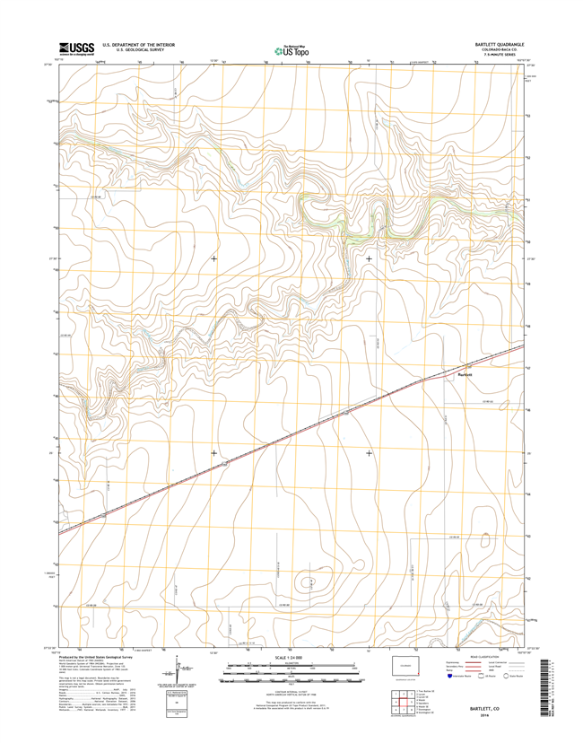 Bartlett Colorado - 24k Topo Map