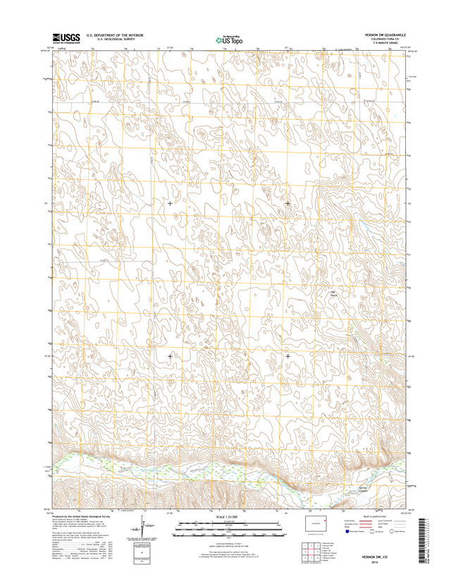Vernon SW Colorado - 24k Topo Map