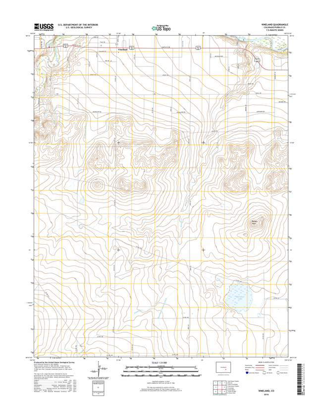 Vineland Colorado - 24k Topo Map
