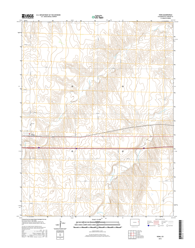 Vona Colorado - 24k Topo Map