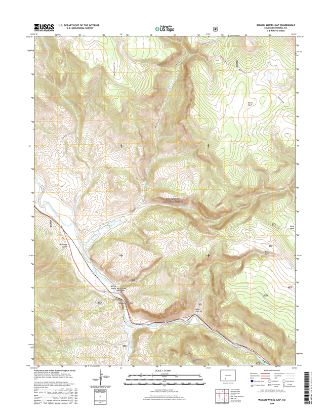 Wagon Wheel Gap Colorado - 24k Topo Map