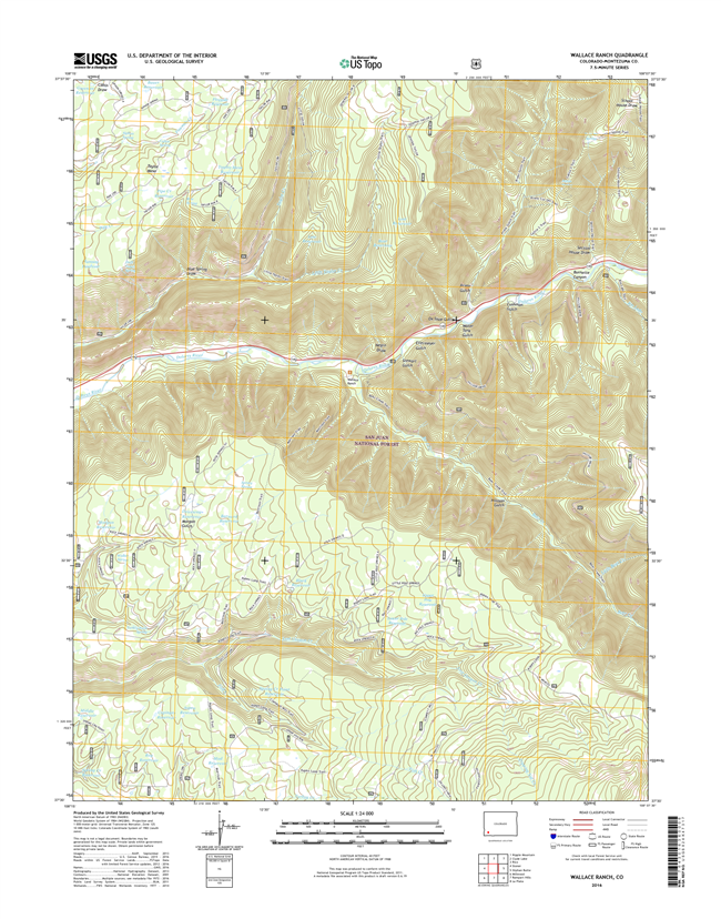 Wallace Ranch Colorado - 24k Topo Map