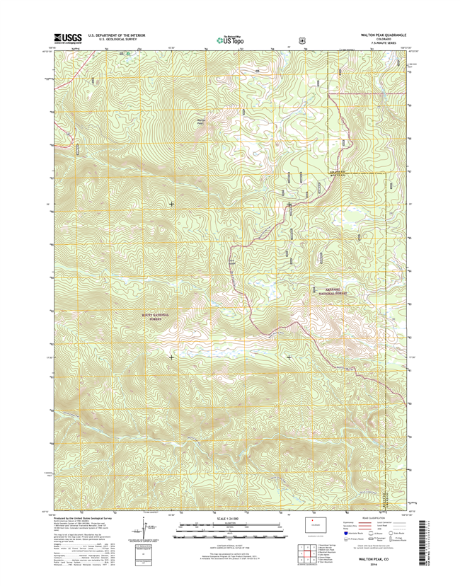 Walton Peak Colorado - 24k Topo Map