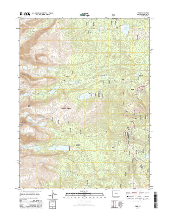 Ward Colorado - 24k Topo Map