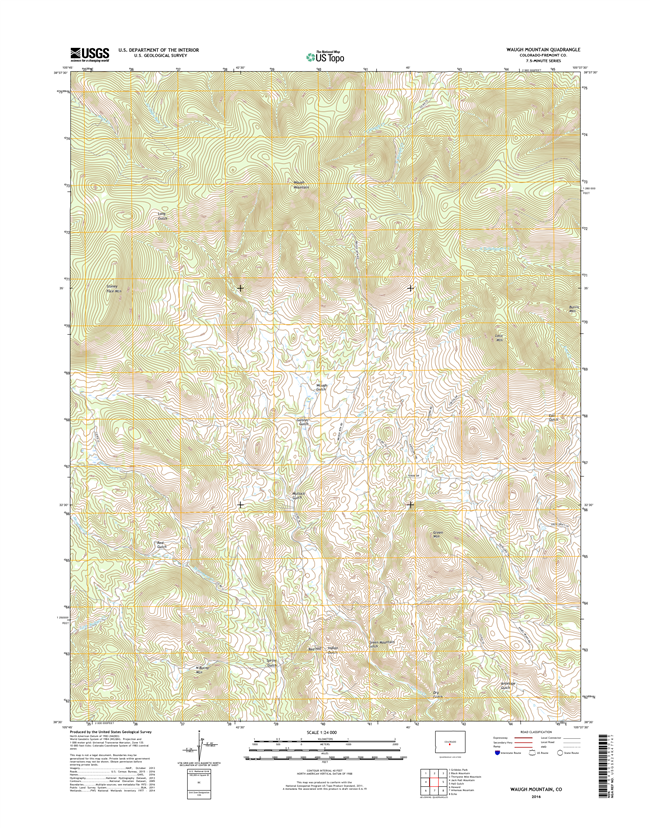 Waugh Mountain Colorado - 24k Topo Map