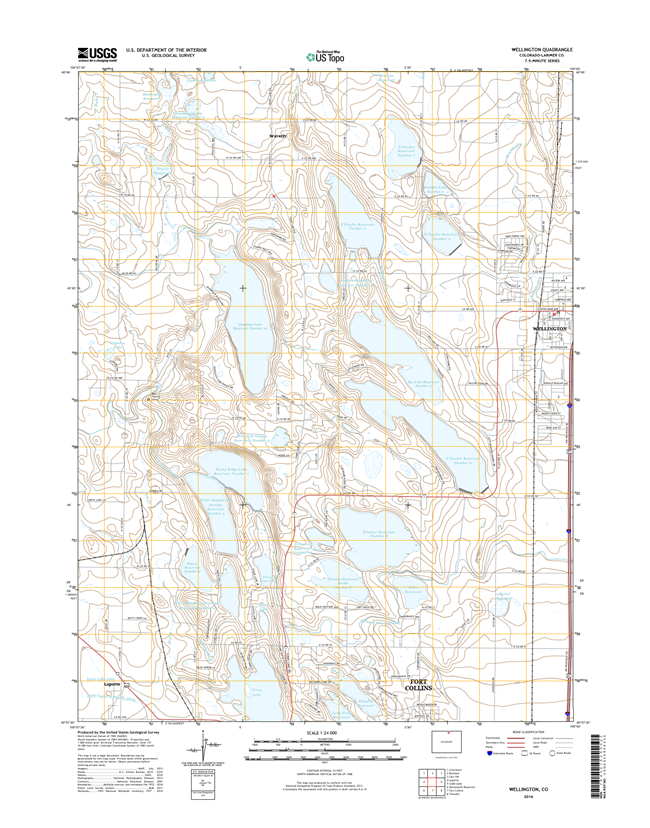 Wellington Colorado - 24k Topo Map