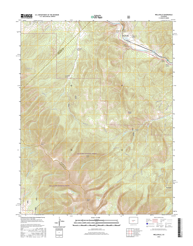 Wellsville Colorado - 24k Topo Map