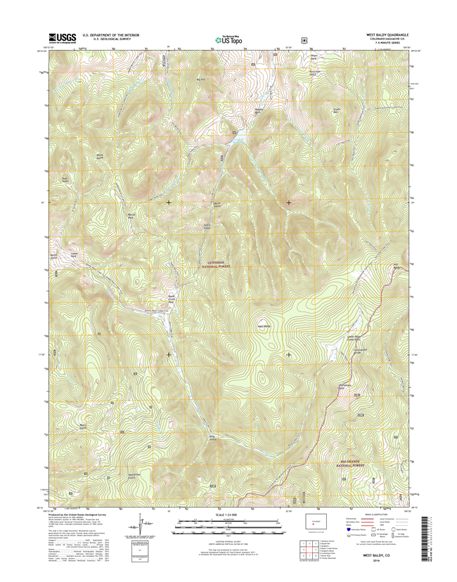 West Baldy Colorado - 24k Topo Map