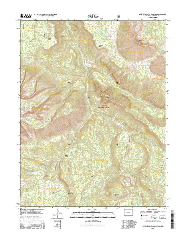 West Beckwith Mountain Colorado - 24k Topo Map