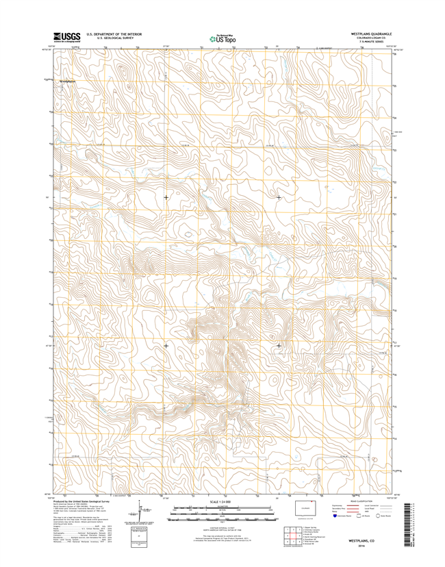 Westplains Colorado - 24k Topo Map