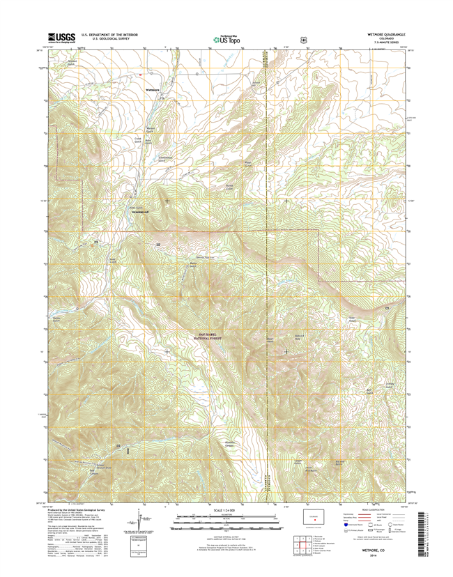 Wetmore Colorado - 24k Topo Map