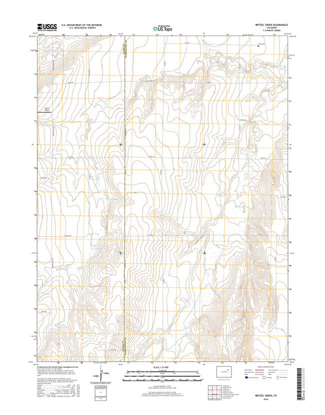 Wetzel Creek Colorado - 24k Topo Map