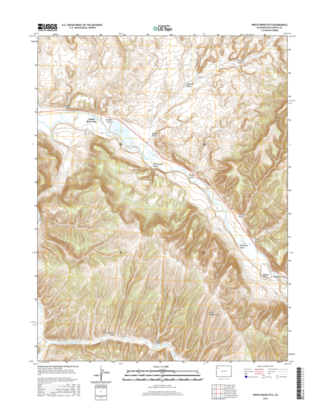 White River City Colorado - 24k Topo Map