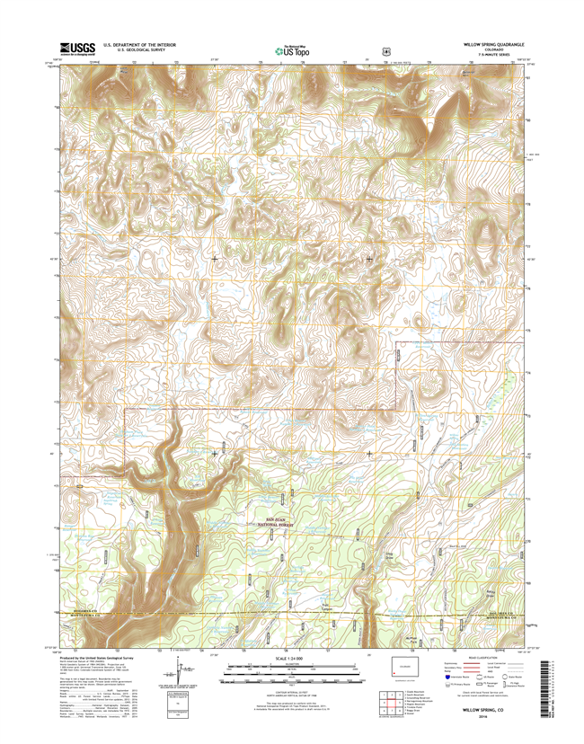 Willow Spring Colorado - 24k Topo Map