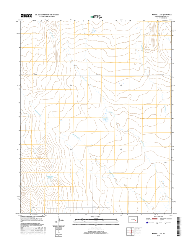 Windmill Lake Colorado - 24k Topo Map