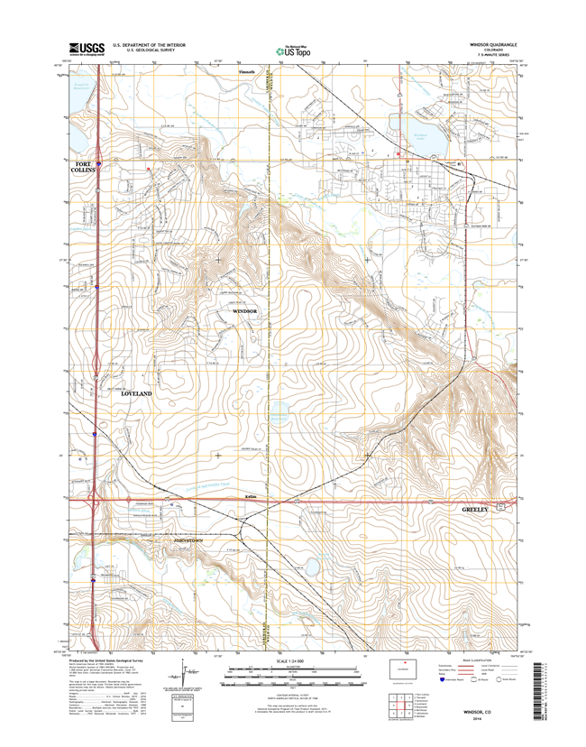 Windsor Colorado - 24k Topo Map