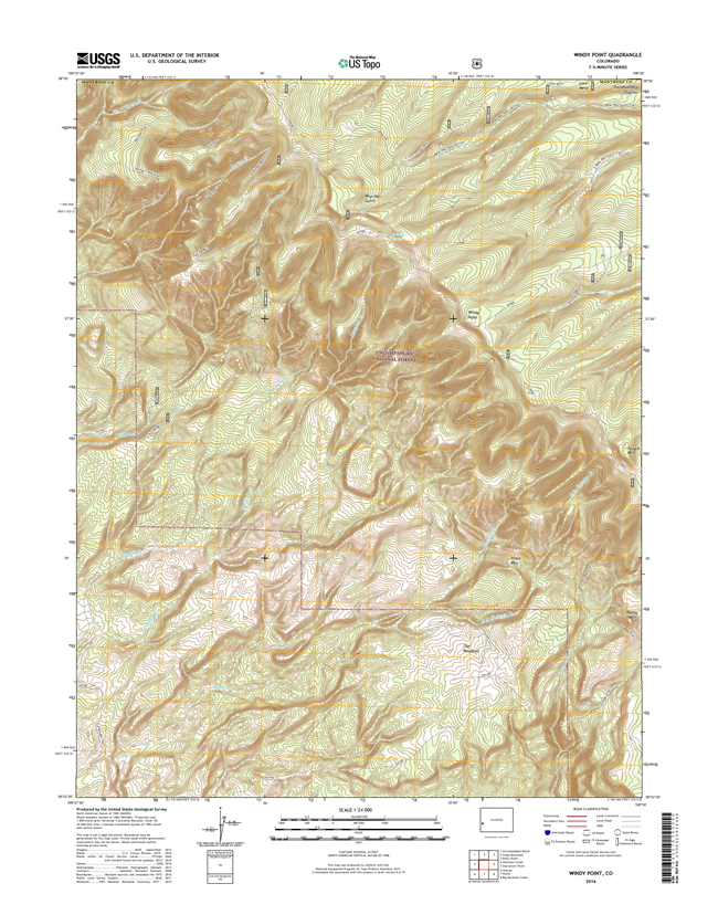 Windy Point Colorado - 24k Topo Map