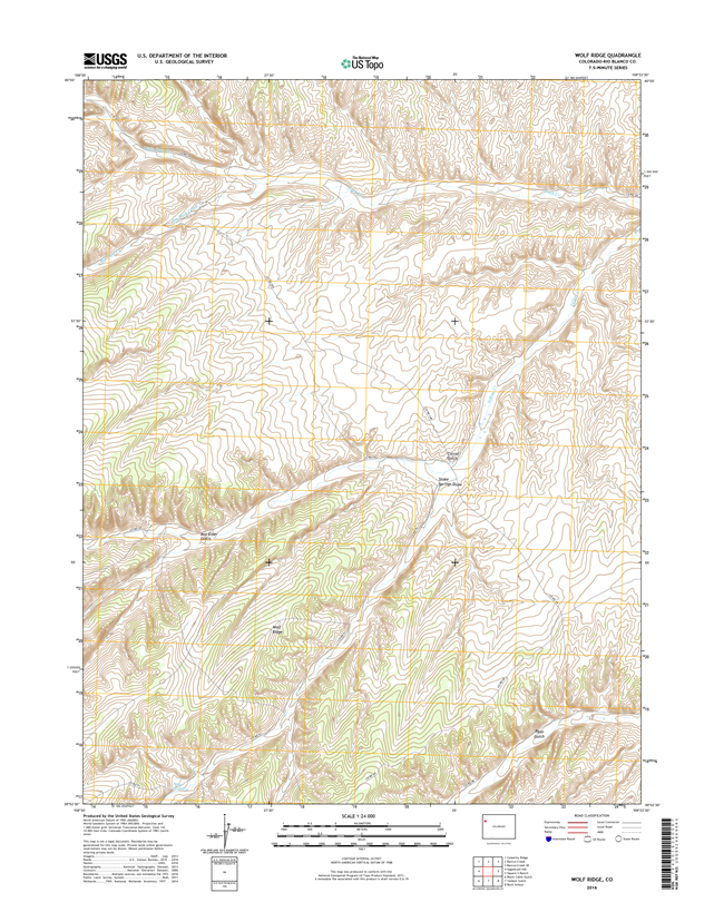 Wolf Ridge Colorado - 24k Topo Map