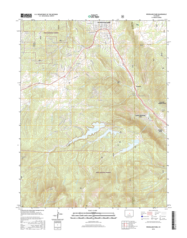 Woodland Park Colorado - 24k Topo Map