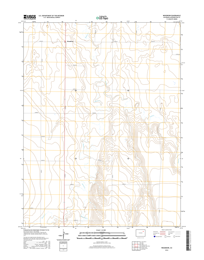 Woodrow Colorado - 24k Topo Map