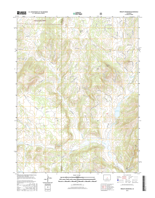 Wrights Reservoir Colorado - 24k Topo Map
