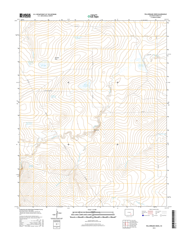 Yellowbank Creek Colorado - 24k Topo Map